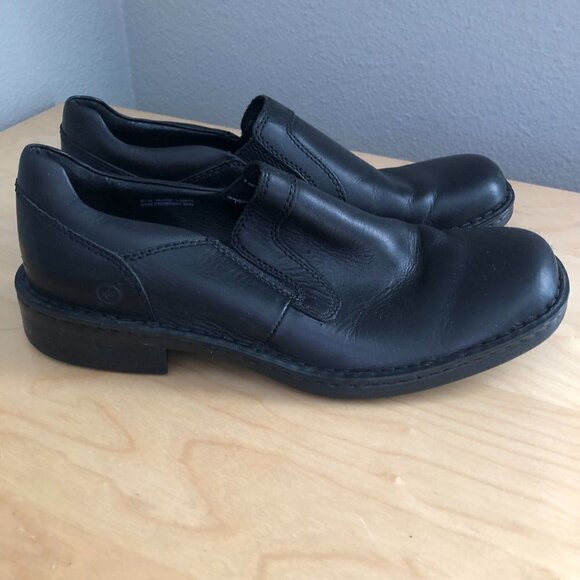 Vintage Y2K Born Chunky Square Tow Leather Loafers - Dark Academia - Picture 7 of 14